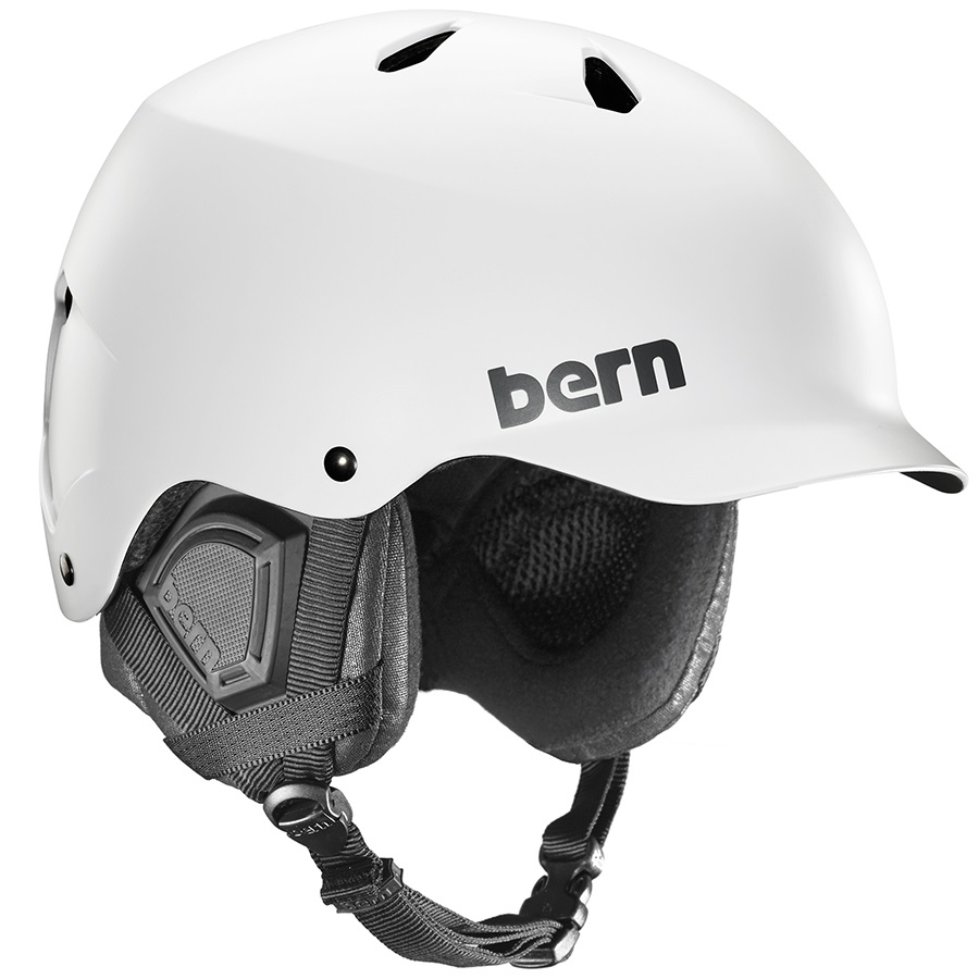 Bern Watts EPS Winter Snowboard/Ski Helmet, S/M, Satin White